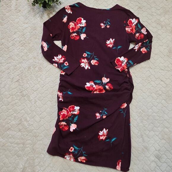 Old Navy Bugundy Floral Scoopneck Dress, Size 1X NWT - Picture 7 of 9